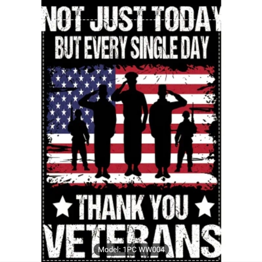 Veterans Patriotic Wall Flag Banner American Flag Military Tribute Decor